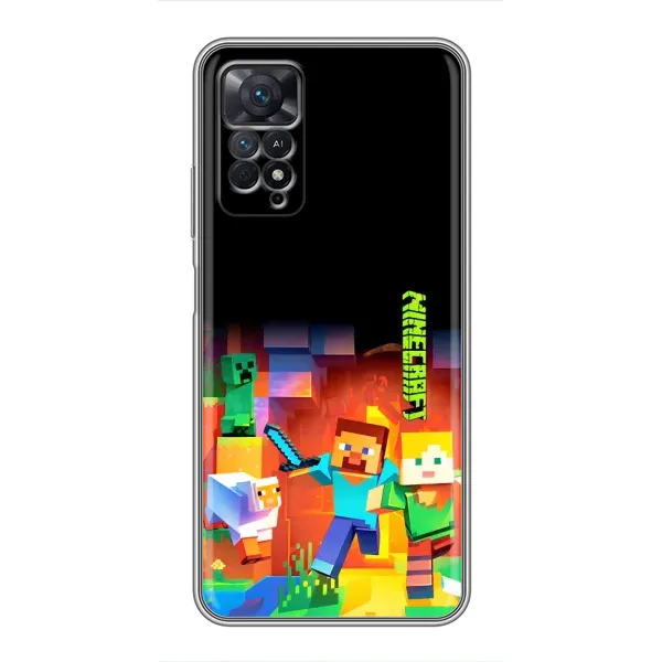 Чехол с рисунком «Герой Майнкрафт» для Xiaomi Redmi Note 11 Pro Чехол с рисунком «Герой Майнкрафт» для Xiaomi Redmi Note 11 Pro