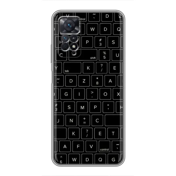 Чехол с рисунком «Клавиатура» для Xiaomi Redmi Note 11 Pro Чехол с рисунком «Клавиатура» для Xiaomi Redmi Note 11 Pro