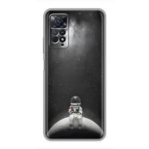 Силиконовый Чехол с принтом "Космонавты" на Xiaomi Redmi Note 11 Pro (Космонавт романтик)