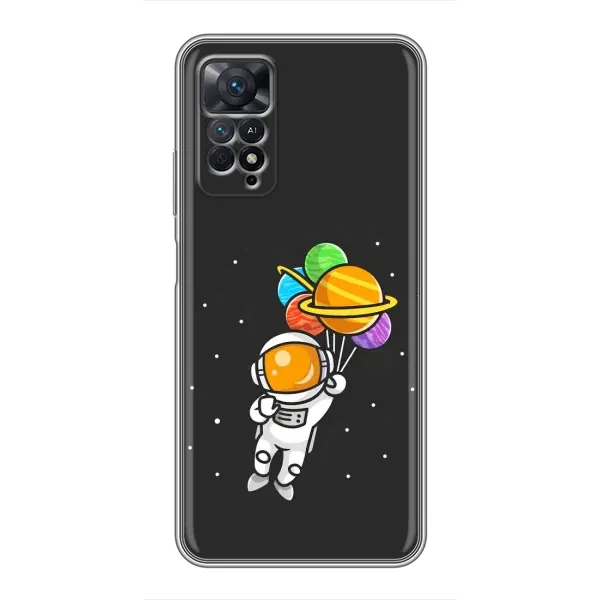Чехол с рисунком «Космонавт с шариками» для Xiaomi Redmi Note 11 Pro Чехол с рисунком «Космонавт с шариками» для Xiaomi Redmi Note 11 Pro