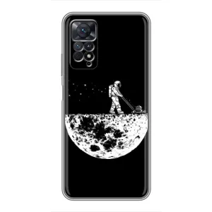 Силиконовый Чехол с принтом "Космонавты" на Xiaomi Redmi Note 11 Pro (Космонавт)