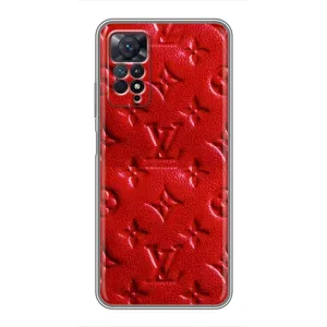 Текстурний Чохол Louis Vuitton для Редмі Нот 11 Про (Червоний ЛВ)