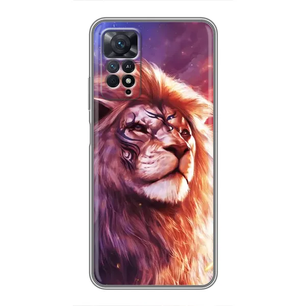 Чехол с рисунком «Красочный ЛЕВ» для Xiaomi Redmi Note 11 Pro