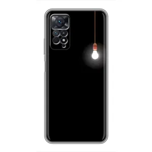 Чехол с картинками на черном фоне для Xiaomi Redmi Note 11 Pro (Лампочка)