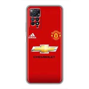 Силиконовые Чехлы принт Футбол на Xiaomi Redmi Note 11 Pro (Man United)