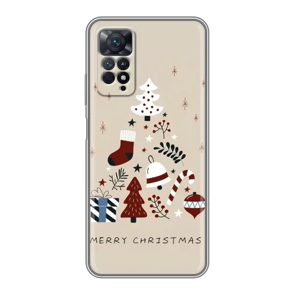 Чехол с рисунком «Merry Christmas» для Xiaomi Redmi Note 11 Pro Чехол с рисунком «Merry Christmas» для Xiaomi Redmi Note 11 Pro