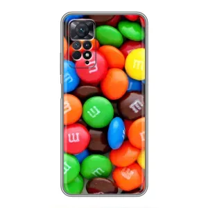 Чохол з зображенням смачної їжі для Xiaomi Redmi Note 11 Pro (Різнокольорові M&M'S)