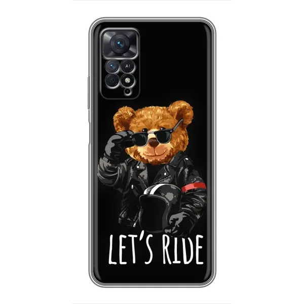 Чехол с рисунком «Модный Мишка» для Xiaomi Redmi Note 11 Pro Чехол с рисунком «Модный Мишка» для Xiaomi Redmi Note 11 Pro