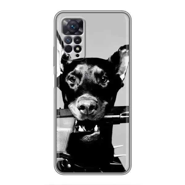 Чехол с рисунком «Опасный доберман» для Xiaomi Redmi Note 11 Pro Чехол с рисунком «Опасный доберман» для Xiaomi Redmi Note 11 Pro
