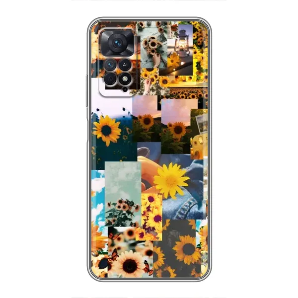 Чехол с рисунком «Подсолнуховый дизайн» для Xiaomi Redmi Note 11 Pro Чехол с рисунком «Подсолнуховый дизайн» для Xiaomi Redmi Note 11 Pro