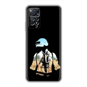 Силиконовый чехол с картинкой "Герой Pubg" на Xiaomi Redmi Note 11 Pro (Пубг мен)