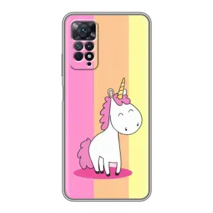 Чехол Unicorn на Xiaomi Redmi Note 11 Pro (Радужный Единорог)
