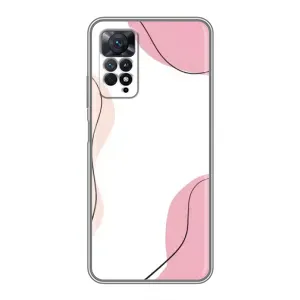 Чехол цветочный дизайн для Xiaomi Redmi Note 11 Pro (Розовый фон)