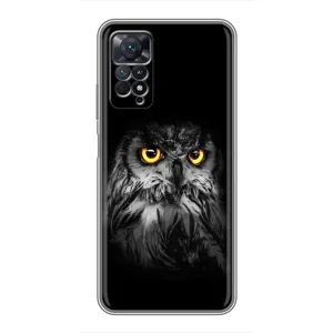 Чехлы с принтом СОВЫ для Xiaomi Redmi Note 11 Pro (Сова на чёрном)