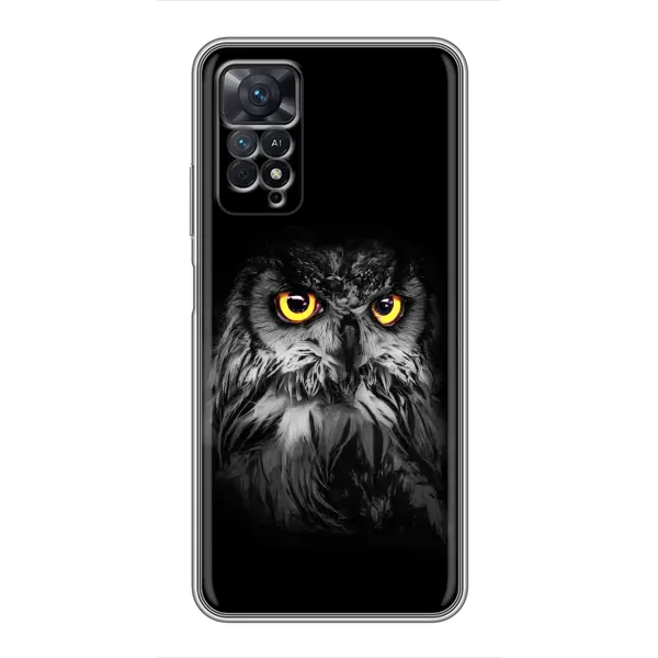 Чохол з малюнком «Сова на чорному» для Xiaomi Redmi Note 11 Pro Чохол з малюнком «Сова на чорному» для Xiaomi Redmi Note 11 Pro