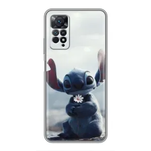 Чохол з малюнком Стіч для Xiaomi Redmi Note 11 Pro (Стіч з квіткою)
