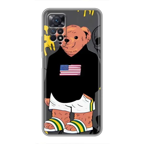 Чехол с рисунком «Teddy USA» для Xiaomi Redmi Note 11 Pro Чехол с рисунком «Teddy USA» для Xiaomi Redmi Note 11 Pro