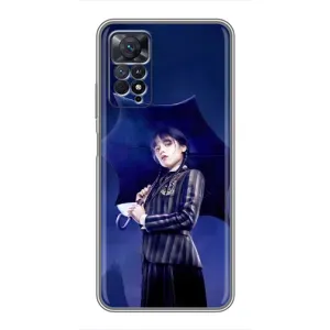 Чохол з картинкою Венсдей на Xiaomi Redmi Note 11 Pro (Венсдей з парасолькою)