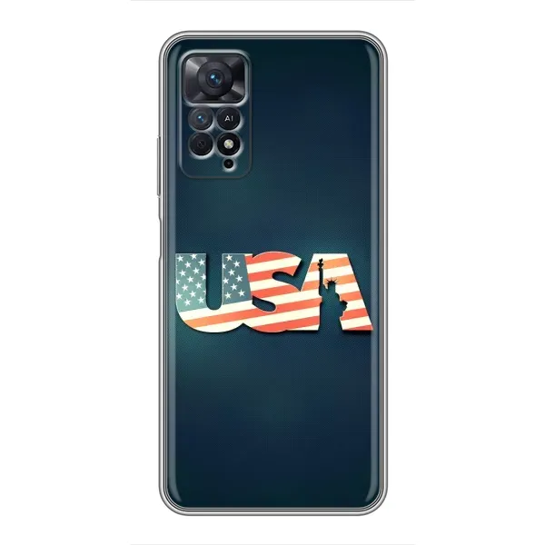 Чехол с рисунком «USA» для Xiaomi Redmi Note 11 Pro Чехол с рисунком «USA» для Xiaomi Redmi Note 11 Pro