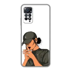 Силіконовый Чохол на Xiaomi Redmi Note 11 Pro з картинкой Модных девушек (У зеленому)