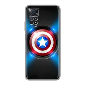 Чохол с Щітом Капітана Америки на Xiaomi Redmi Note 11 Pro (Яскраий Щит Капітана)