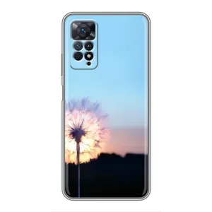 Силиконовый Чехол с одуванчиками на Xiaomi Redmi Note 11 Pro (Закат с одуванчиком)