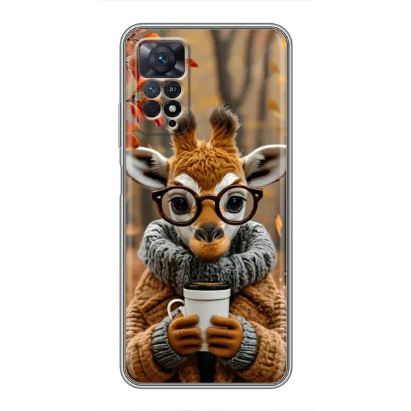 Чехол с рисунком «Жираф с кофе» для Xiaomi Redmi Note 11 Pro Чехол с рисунком «Жираф с кофе» для Xiaomi Redmi Note 11 Pro