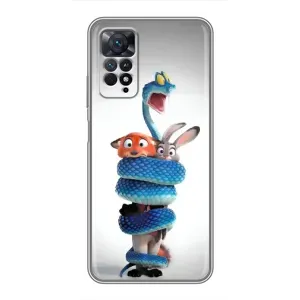 Силіконовий чохол з принтом Зоотрополіс для Xiaomi Redmi Note 11 Pro (Змія Зоо)