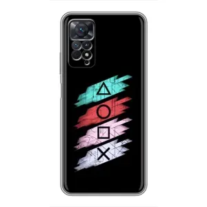 Чехол КИБЕРСПОРТ для Xiaomi Redmi Note 11 Pro (Значки Sony)