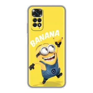 Мультяшный принт на Чехол для Редми Нот 11 (Banana)