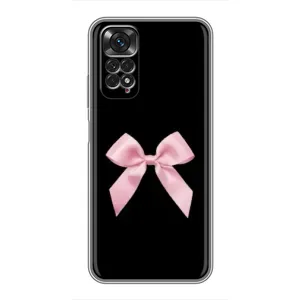 Чехол банты для Xiaomi Redmi Note 11 / 11s (Бант на черном)