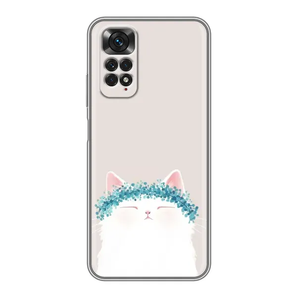 Чехол с рисунком «Белый котик» для Xiaomi Redmi Note 11 / 11s Чехол с рисунком «Белый котик» для Xiaomi Redmi Note 11 / 11s