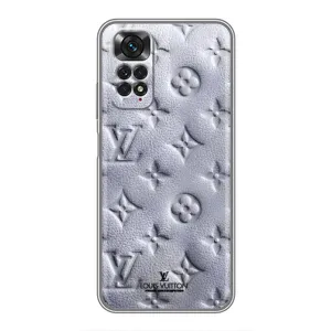 Текстурный Чехол Louis Vuitton для Редми Нот 11 (Белый ЛВ)