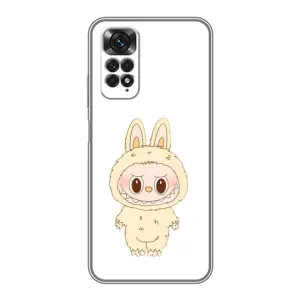 Чехол с принтом Лабубу для Xiaomi Redmi Note 11 / 11s (Бежевый Лабубу)