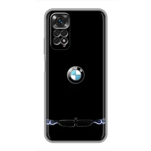 Силиконовый бампер с картинкой машины на Xiaomi Redmi Note 11 / 11s (Черный BMW)