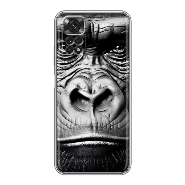 Чехол с рисунком «Черная обезьяна» для Xiaomi Redmi Note 11 / 11s