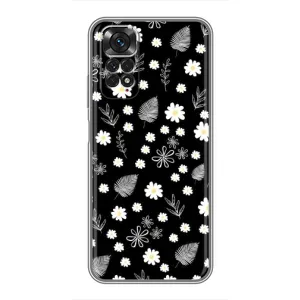 Чохли з тематикою "КВІТИ" на Xiaomi Redmi Note 11 / 11s (цвітіння на чорному)