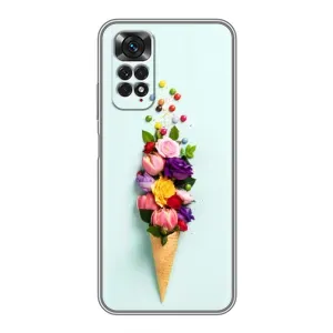 Чохли з тематикою "КВІТИ" на Xiaomi Redmi Note 11 / 11s (Квітка-морозиво)