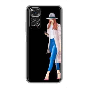 Чехол с картинкой Модные Девчонки Xiaomi Redmi Note 11 / 11s (Девушка со смартфоном)