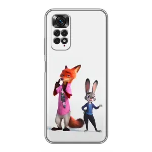 Силиконовый чехол с принтом Зоотрополіс для Xiaomi Redmi Note 11 / 11s (Джуди и Ник)