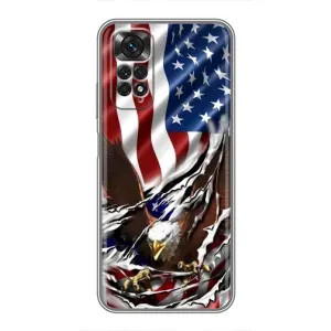 Чехол Флаг USA для Xiaomi Redmi Note 11 / 11s (Флаг USA)