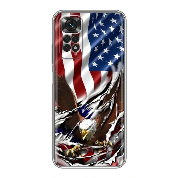 Чехол с рисунком «Флаг USA» для Xiaomi Redmi Note 11 / 11s Чехол с рисунком «Флаг USA» для Xiaomi Redmi Note 11 / 11s