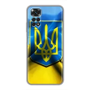 Чехол с картинкой (Патриотический ГЕРБ) на Xiaomi Redmi Note 11 / 11s (Герб и Флаг Украины)