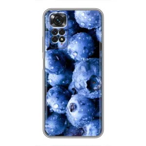 Чехол с изображением вкусной еды для Xiaomi Redmi Note 11 / 11s (Голубика)