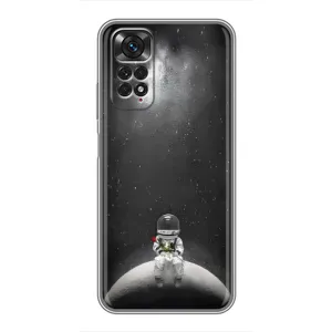 Силиконовый Чехол с принтом "Космонавты" на Xiaomi Redmi Note 11 / 11s (Космонавт романтик)