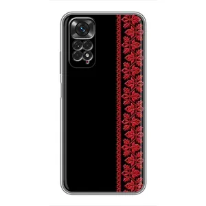 Силиконовый Чехол на Xiaomi Redmi Note 11 / 11s (Красная Вышиванка)