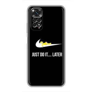 Силиконовый Чехол на Xiaomi Redmi Note 11 / 11s с картинкой Nike (Later)