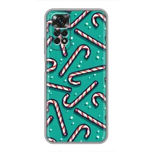 Силиконовый бампер на рождество для Xiaomi Redmi Note 11 / 11s (Леденцы)