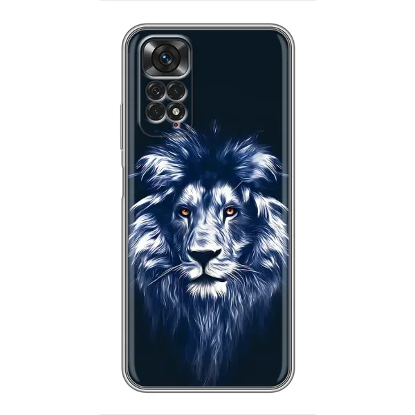 Чехол с рисунком «Лев - синий» для Xiaomi Redmi Note 11 / 11s Чехол с рисунком «Лев - синий» для Xiaomi Redmi Note 11 / 11s