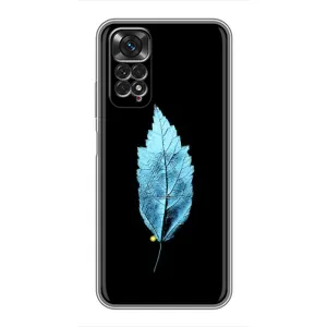 Чохол з картинками на чорному фоні для Xiaomi Redmi Note 11 / 11s (Листя)